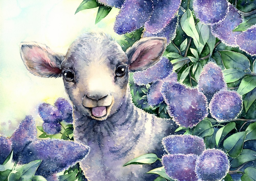 Original Painting - Little Lamb
